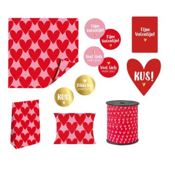 inpakset valentijn - liefde - hartjes xl - cadeauverpakki..., Diversen, Cadeaupapier, Verzenden, Nieuw