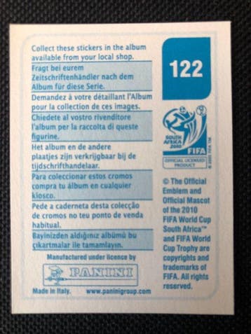 Panini South Africa 2010 World Cup Lionel Messi #122 Blue, Nieuw