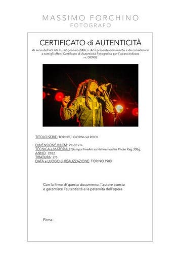 Massimo Forchino - Bob Marley - Bob Marley, Torino 1980
