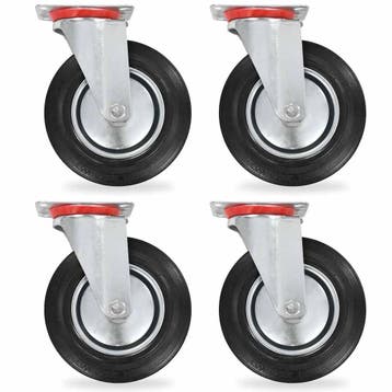 vidaXL Zwenkwielen 4 st 200 mm, Verzenden