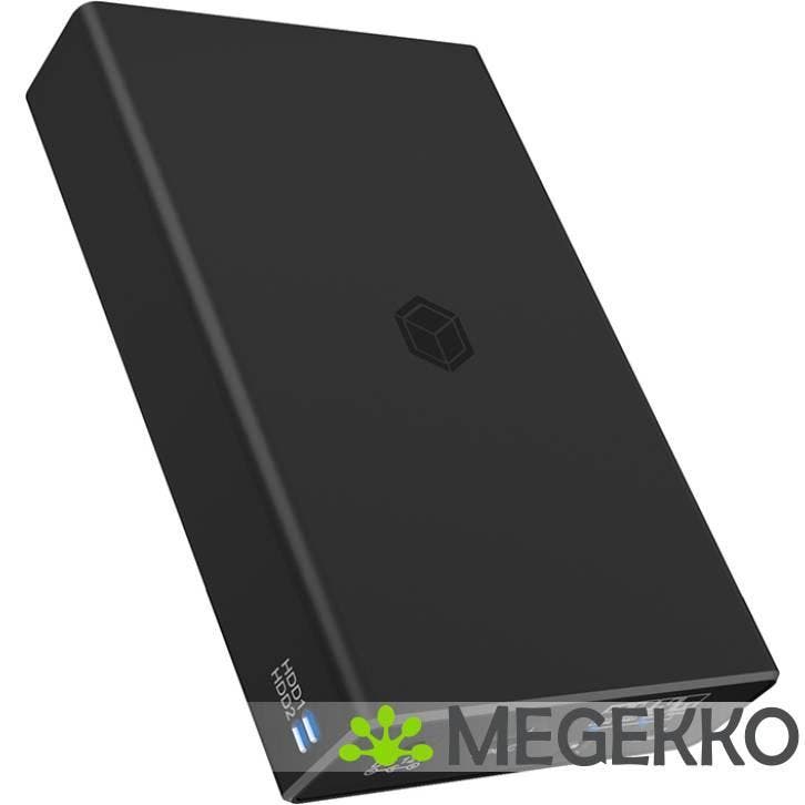 ICY BOX IB-RD2253-C31 HDD-/SSD-behuizing Zwart 2.5, Computers en Software, Computerbehuizingen, Nieuw, Verzenden