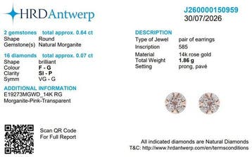 Ensemble de bijoux 2 pièces - 14 carats Or rose - 0.93ct.