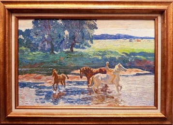 Veniamin BORISOV (1935 -2014) - Chevaux à la Baignade –, Antiek en Kunst