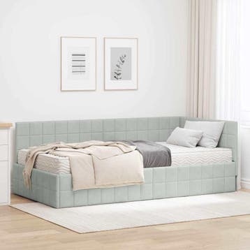 vidaXL Hoekbedframe met Matras met hoofdeinde 2 pcs, Huis en Inrichting, Verzenden, Nieuw