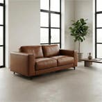 Leren bank Clear - 2,5 zits, Bohemian, Eigentijds, Modern, Retro, Vintage, Nieuw, Ophalen of Verzenden, 200 tot 250 cm