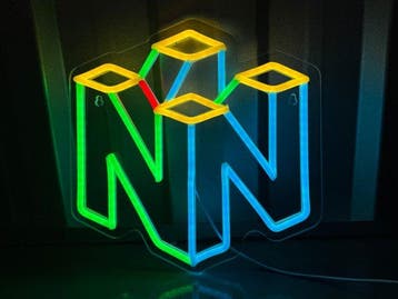 Nintendo - NO RESERVE Nintendo 64 Gaming Logo Neon Light Box