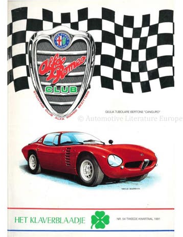 1991 ALFA ROMEO CLUB HET KLAVERBLAADJE 54 NEDERLANDS, Nieuw