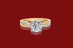 Ring - 14 karaat Geel goud - 2.18ct. tw. Diamant (Lab-grown)