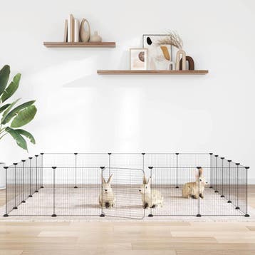 vidaXL Huisdierenkooi met deur 20 panelen 175x175x35 cm, Verzenden