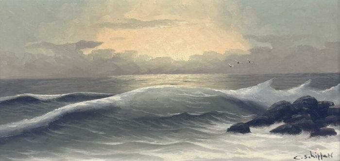 Europese school (XX) - “Whispers of the Waking Sea”, Antiquités & Art, Art | Peinture | Classique
