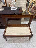 Middentafel - Walnoot, Glas, Textiel