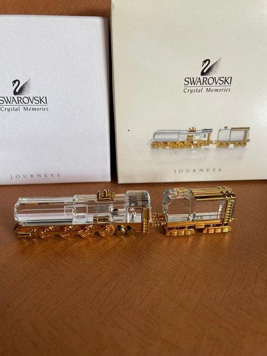 Swarovski - Beeldje - Locomotief - Boxed - Kristal, Antiek en Kunst, Curiosa en Brocante