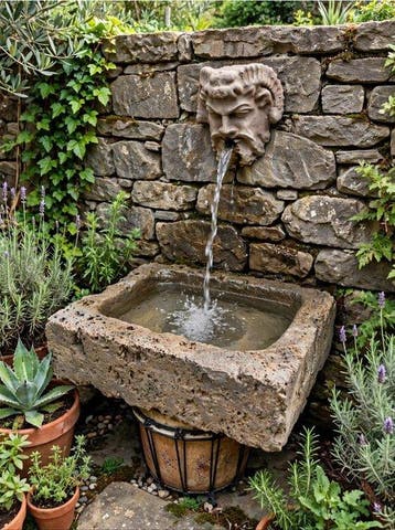 Lavabo (2) - calcare - Kalksteen, Antiek en Kunst