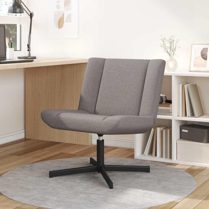 vidaXL Draaistoel Taupe 63 x 75 x 76 cm Stof, Huis en Inrichting, Stoelen, Nieuw, Verzenden