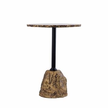 PTMD Bijzettafel Alexa Marmer Wit/Goud - Ø40 x 55 cm, Ophalen of Verzenden