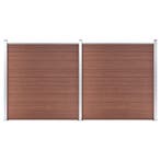 vidaXL Schutting 353x186 cm HKC bruin, Verzenden