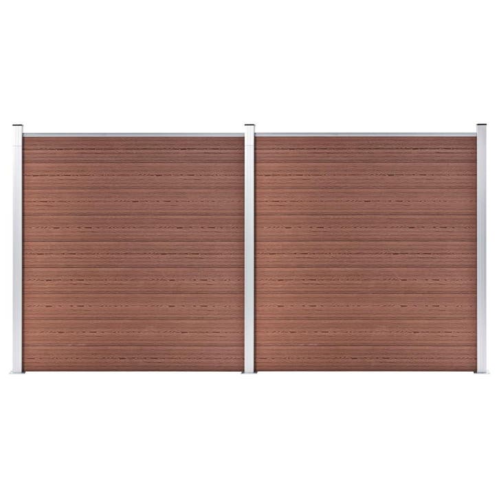 vidaXL Schutting 353x186 cm HKC bruin, Jardin & Terrasse, Clôtures de jardin, Envoi