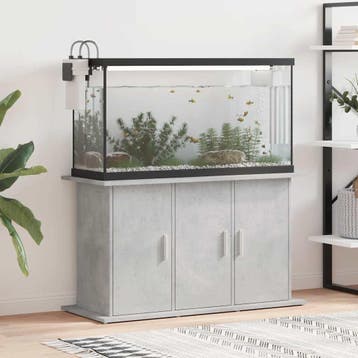 vidaXL Aquariumstandaard Betongrijs 101x41x58 cm Bewerkt, Dieren en Toebehoren, Verzenden, Nieuw