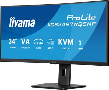Iiyama ProLite XCB3497WQSNP-B1 Zwart , 34 , 3440x1440, Iiyama, VA, Ophalen of Verzenden, Zo goed als nieuw