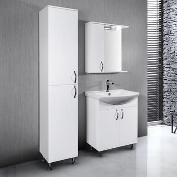 Badmeubelset BWS Aleco 65 cm Inclusief Spiegelkast en, Ophalen of Verzenden, Nieuw, Bad