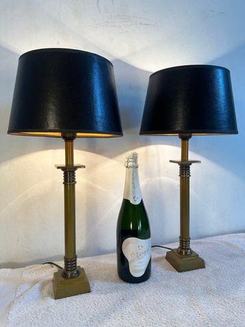 Light Makers - Tafellamp (2) - Messing, Staal, Leder -