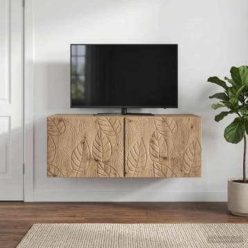 vidaXL Wandmontage TV-kast 59,5 x 31 cm Artisanaal eiken, Huis en Inrichting, Verzenden, Nieuw