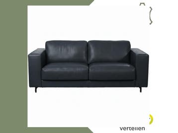 Leren bank Clear - 2,5 zits - Granada Blue (blauw) - Poten, Ophalen of Verzenden