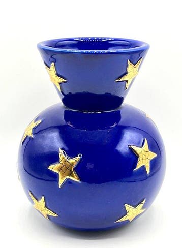 Émaux de Longwy - Vaas - Zeldzaam model geglazuurde faience