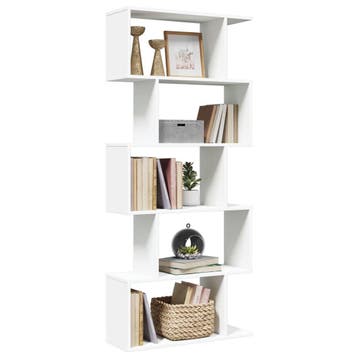 vidaXL Kamerverdeler Boekenkast 5-laags Wit 70x24x161 cm, Huis en Inrichting, Verzenden, Nieuw