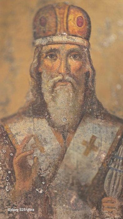 Icoon - Hout - Russische icoon rond 1750, Antiquités & Art, Art | Art non-occidental