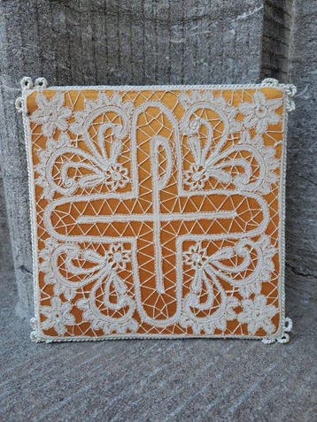 Priester Burse haakwerk Kant (11) - Antiek - Katoen Zijde, Antiek en Kunst