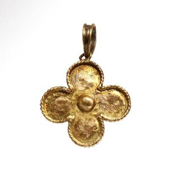 Byzantijns Goud Hanger met een madeliefje