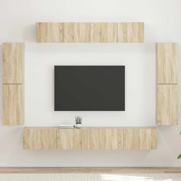 vidaXL TV Kast 8 st Sonoma Eik, Verzenden, Nieuw
