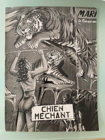 Jean Ribière (1922- 1989) - Des chiens méchants, les tigres