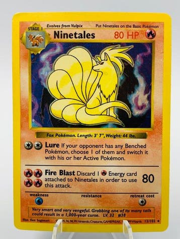 Pokémon - 2 Card - Vintage English - Ninetales Shadowless &