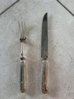 Ustensile de service (5) - Plaqué(e) argent, Acier, Corne -, Antiquités & Art