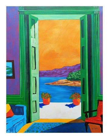Mar Legón - La ventana abierta - XL, Antiek en Kunst
