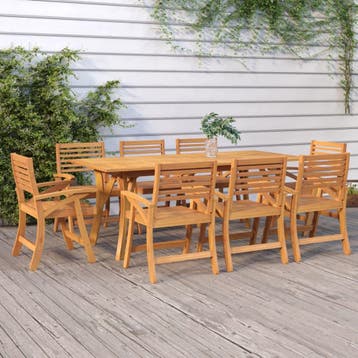 vidaXL Tuintafel 200x90x75 cm massief acaciahout, Verzenden, Nieuw