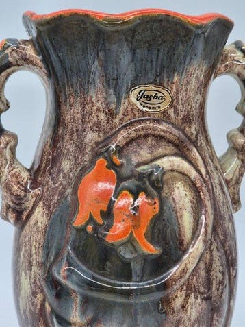 Vaas - Jasba Keramik – Henkelvase – Keramiek met reliëf