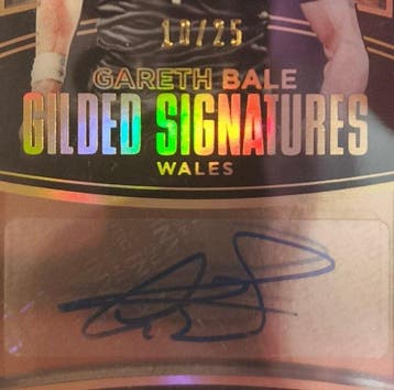 Panini Black Gold Soccer Gareth Bale 10/25 Gesigneerde, Nieuw
