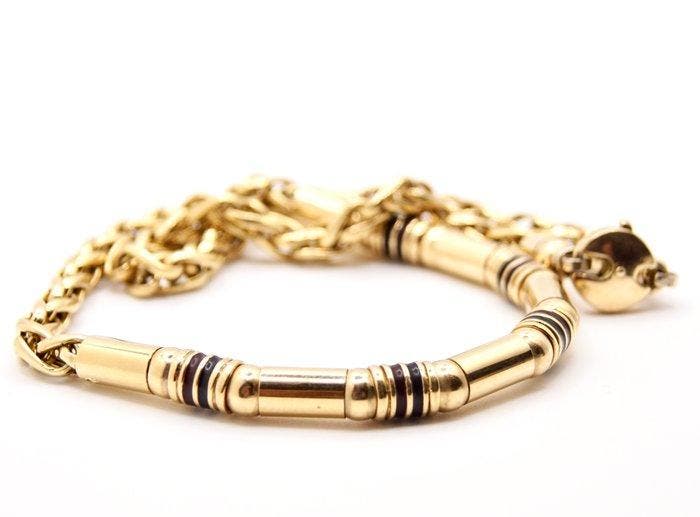 Kraagketting - 18 karaat Geel goud - jaren tachtig, Handtassen en Accessoires, Antieke sieraden