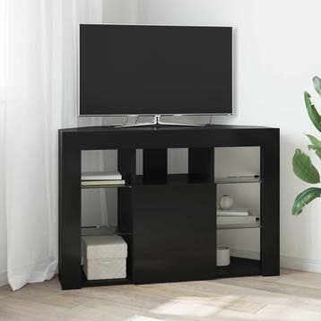 vidaXL Hoek LED TV Cabinet 100x40x68cm Zwart Bewerkt hout, Huis en Inrichting, Verzenden, Nieuw