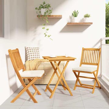 vidaXL Tuin Bistro Set 3 st Bruin Massief Acacia Hout, Verzenden
