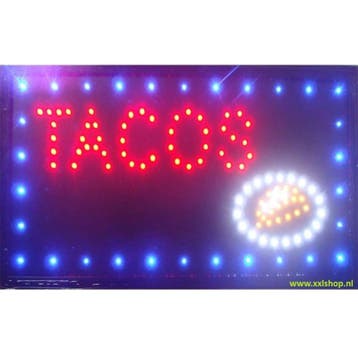 Taco Tacos LED bord lamp verlichting lichtbak reclame #C4, Huis en Inrichting, Verzenden, Nieuw
