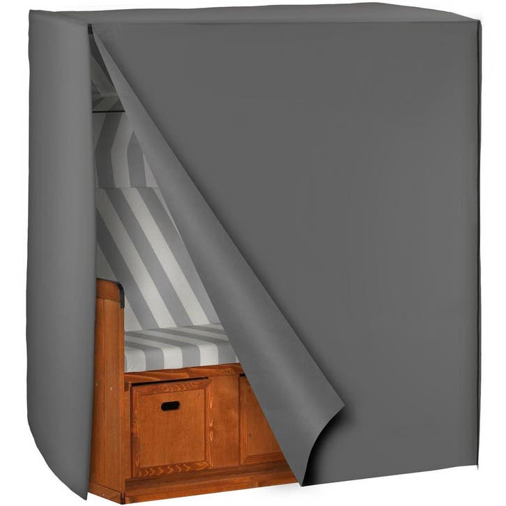 tectake Beschermhoes voor strandmeubel - grijs, Doe-het-zelf en Bouw, Zeil en Folie, Verzenden