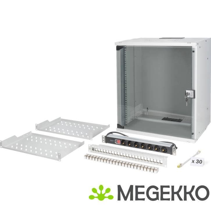 Digitus 19  network bundle, 12U cabinet and equipment, gr, Informatique & Logiciels, Boîtiers d'ordinateurs, Envoi