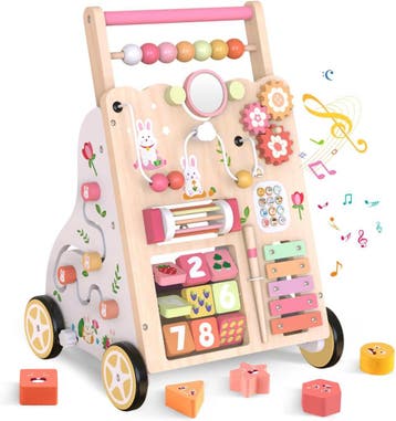 Montessori Loopwagen Konijn | Tweede kansje | OP = OP, Verzenden, Zo goed als nieuw, Duw- of Trekspeelgoed