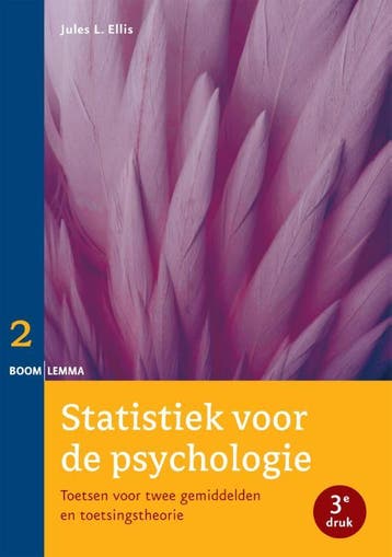 Statistiek voor de psychologie / Deel 2 toetsen voor twee, Verzenden, Zo goed als nieuw, Jules L. Ellis