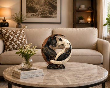 Decoratief ornament - Luxury Handcrafted Black & White