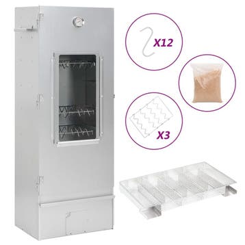 vidaXL BBQ-rookoven met koude rookgenerator gegalvaniseerd, Verzenden